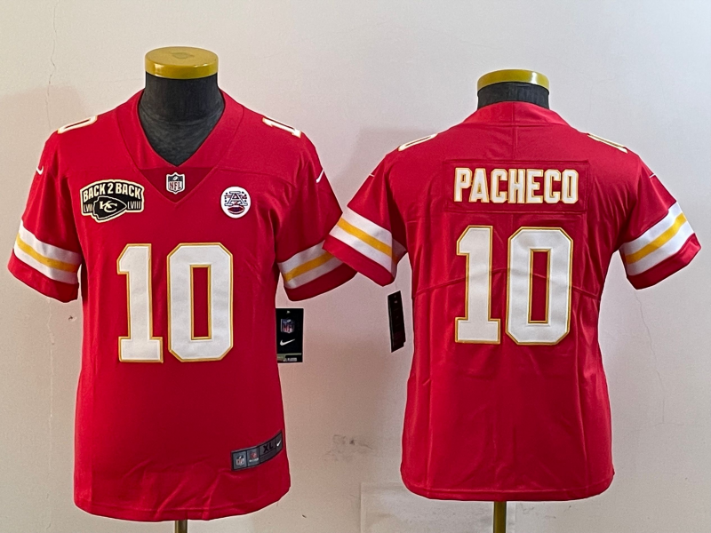 Youth 2025 Kansas City Chiefs 10 Pacheco red Nike NFL jersey style 5